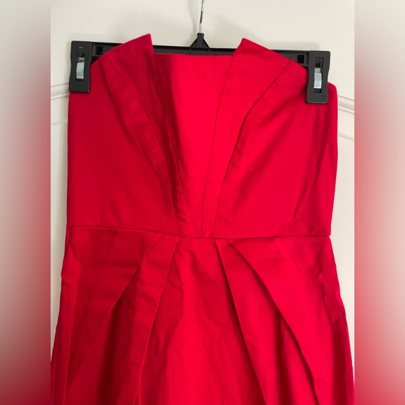Charlotte Russe Strapless Red Pleated Cocktail Dress - Picture 2 of 6
